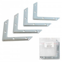 Уголок оконный 100х100 цинк б/шуруп 4 шт. Инд.упаковка+ШК (цена за 4шт) (125) Кунгур