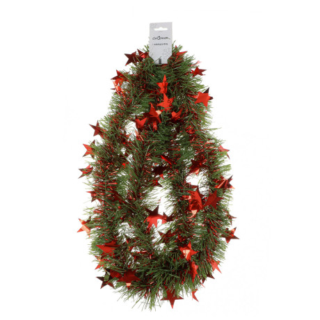 СНОУ БУМ Мишура 10x200см, ПЭТ, с фигурным декором, ПВХ, цвета в ассортименте, 26-336