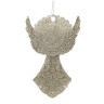 СНОУ БУМ Подвеска декоративная "Ангел" 13 см, пластик, глиттер, золото