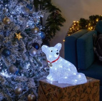 Фигура новогод. Лисенок 2.5W 32LED белый 32,5x22x25см ULD-M3225-032/STA  IP20 Uniel