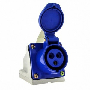 DEKraft силовая розетка CEE 115 стационарная 2Р+РЕ 32А 220В IP44 РС-102 26031DEK (10!)