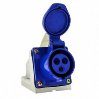 DEKraft силовая розетка CEE 115 стационарная 2Р+РЕ 32А 220В IP44 РС-102 26031DEK (10!)