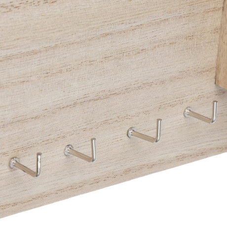 Ключница открытого типа, с полками, 8 крючков, 28x26см, МДФ, металл