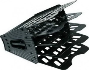 Лоток д/бумаг   Attache сборный на 4 отделения черный 145947