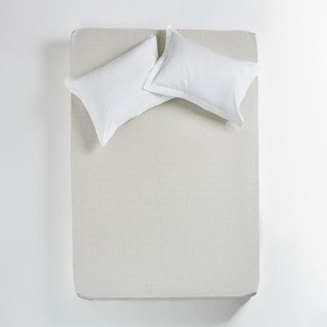 PROVANCE Эвкалипт Простыня на резинке 180х200х20см, 100% хлопок, поплин, зеленый