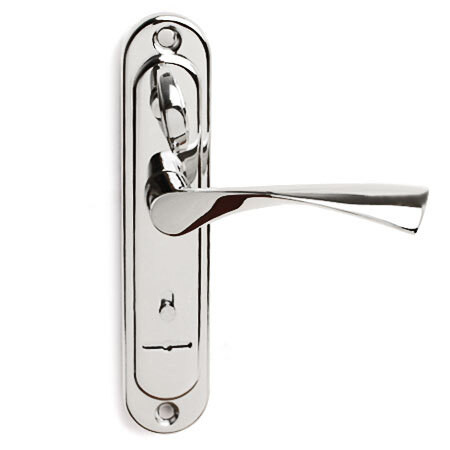 Ручки на планке Apecs HP-77.0323-S-C-CR-L (хром, левая, с вертушкой, м/о-77мм) д/Гардиан 3012   \12