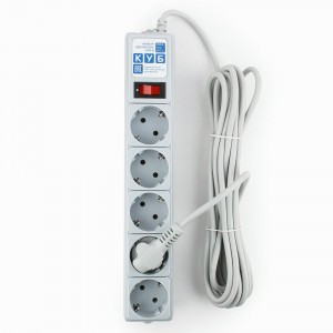 Power Cube (КУБ) Классик сет. удл.-фильтр ПВС 3х0.75 5роз. 5м 10А СЕРЫЙ (РФ) SPG-B-15