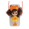 Держатель для телефона с куклой 13см на шнурке, пластик, текстиль, 10,5х8х13 см