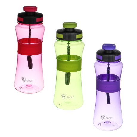 Спортивная бутылка с сеточкой тм BY SPORT, 700мл, 22х8см, силикон, PC