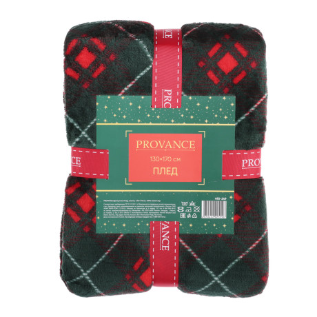 PROVANCE Щелкунчик Плед клетка, 130х170см, 100% полиэстер, 2 дизайна