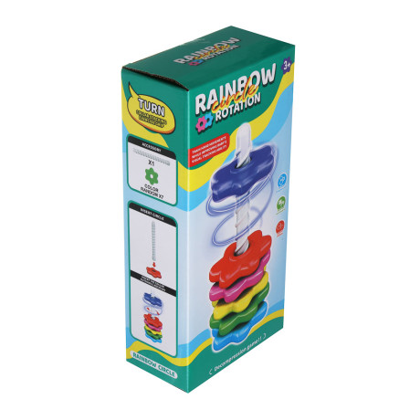 Развивающая игрушка пирамидка "Шестерёнки" 8 деталей, PE, 12х12х28см