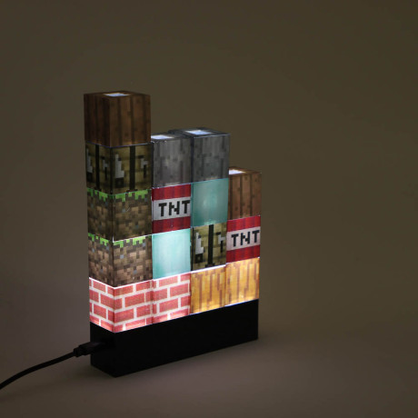 BY Светильник-ночник Блоки, 3W, USB, 13x3x15см, пластик, чёрный