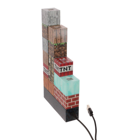 BY Светильник-ночник Блоки, 3W, USB, 13x3x15см, пластик, чёрный