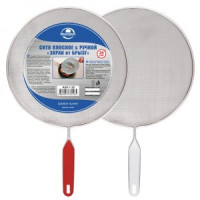 Сито &quot;Экран от брызг&quot;, плоское с ручкой, d=24см (кратность 6шт!!!), пластик, сталь AN11-30 Мультидом