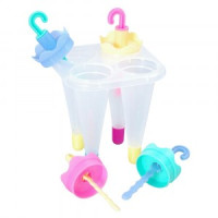 Форма д/мороженого &quot;Яркие зонтики&quot; , 4 ячейки (кратность 6шт!!!), пластик VL80-352 Мультидом