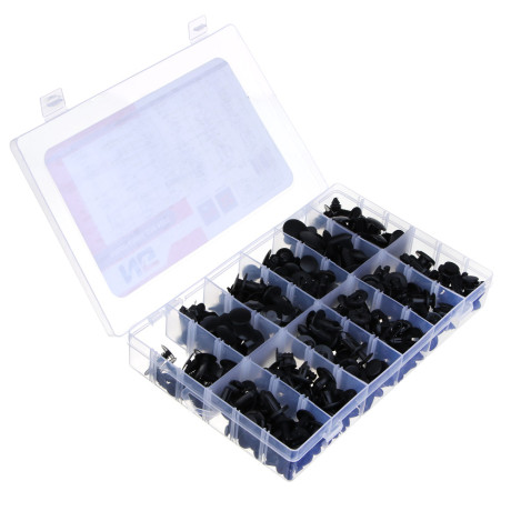 ЕРМАК Набор клипс для авто, пластиковый кейс, 240шт
