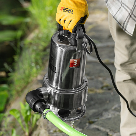 Дренажный насос DPL800X, 800 Вт, подъем 7 м, 16500 л/ч Denzel