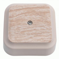 Bylectrica коробка распр. ОУ под кабель-канал с клем. колод. (65*65*25 мм), (КМ-271 сосна беленая)