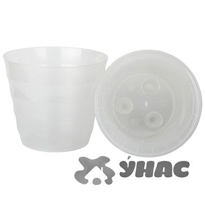 Горшок "Лаура" 2,3 л прозрачный ЛР17-00 Ливингрин