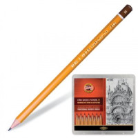 Карандаши ч/гр KOH-I-NOOR 1500, набор 24шт., 8В-10H, без резинки, метал.коробка 181070