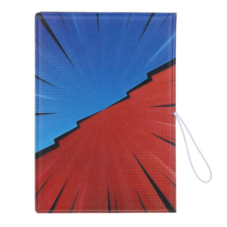 ЮL Обложка для паспорта с отд.для карт и удерживающей резинкой, ПВХ, 13,7х9,6см, 6 дизайнов, микс #3