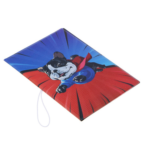 ЮL Обложка для паспорта с отд.для карт и удерживающей резинкой, ПВХ, 13,7х9,6см, 6 дизайнов, микс #3