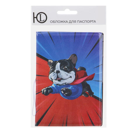 ЮL Обложка для паспорта с отд.для карт и удерживающей резинкой, ПВХ, 13,7х9,6см, 6 дизайнов, микс #3