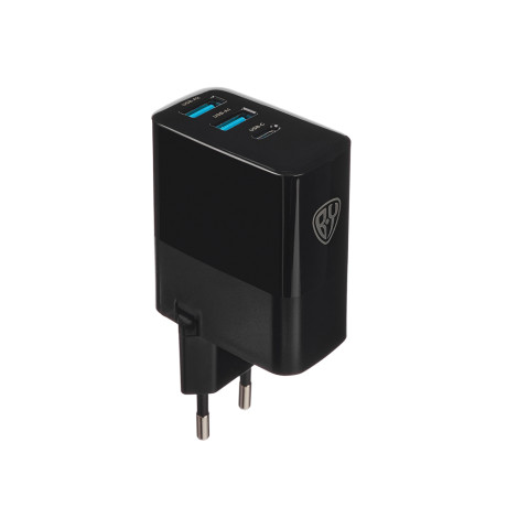 BY Сетевое зарядное устройство Great, 30 Вт, 2хUSB+1хType-c, черный