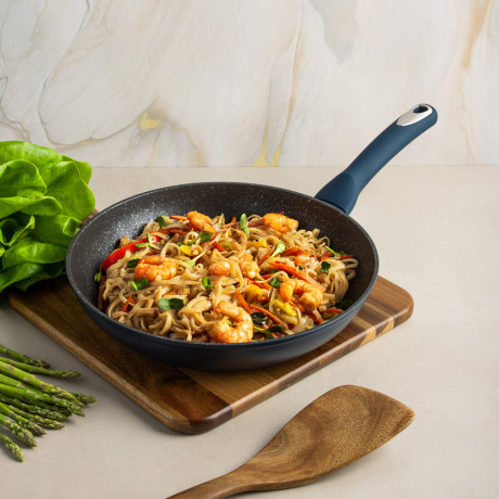 SATOSHI Ривьера Сковорода литая d28см, антипригарное покрытие мрамор, индукция