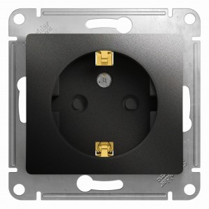 Systeme Electric GLOSSA мех. роз. СУ 1 мест. антрацит (пл.осн., земля, штор.) GSL000745 (20!)
