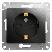 Systeme Electric GLOSSA мех. роз. СУ 1 мест. антрацит (пл.осн., земля, штор.) GSL000745 (20!)