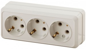 ЭРА Intro Quadro роз. ОУ, 3 мест. земля, 3х2P+E, 16A, сл.кость, 250В, IP20, 2-206-02 0828