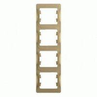 Systeme Electric GLOSSA рамка СУ 4 мест. титан (вертик.) GSL000408 (2!)