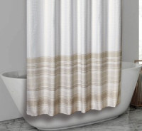 Штора для ванной 178x183см, полиэстер, ECO LINE, песочный, 538/Еврогарант