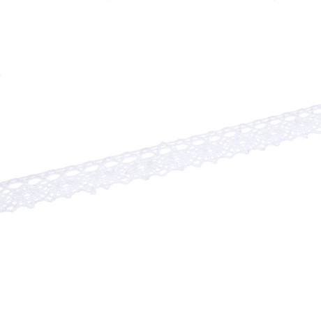 Кружево вязаное, длина 3м, ширина 12мм, 14мм, 18мм, полиэстер, хлопок, 3 дизайна