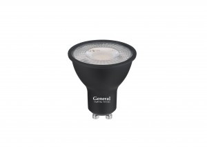 General MR16 GU10 10W(600lm) 2700K 2K 50x55 пластик/алюм, черный диффузор линз. 60гр 662111