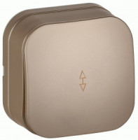 IEK GLORY выкл. ОУ 1 кл. 10А (проходной) ВСп10-1-0-ХШм шампань мат. EVH12-K37M-10