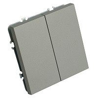 Stekker ЭМИЛИ мех. выкл. (перекрестный) СУ 2 кл. 10А платиново-серый, soft touch RSW10-5111-10 50166