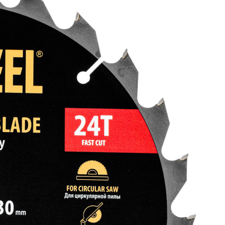 Пильный диск по дереву ф250 х 30 мм, 24 зубьев Denzel