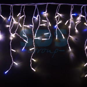 Гирл-бахрома ул. Айсикл 176LED бел. 4,8х0,6м/48нит.мерц.соед IP65 бел.ПВХ без б/п 255-165 Neon Night