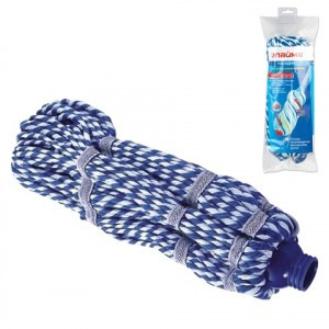 Насадка МОП д/швабры отжим. Лайма веревочн., длина ворса 33 см, микрофибра, швабра 601471,  601491