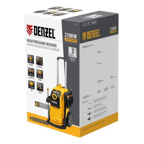 Моечная машина высокого давления K 50 Power, 2100 Вт, 150 бар, 600 л/ч, асинх. двиг.// Denzel