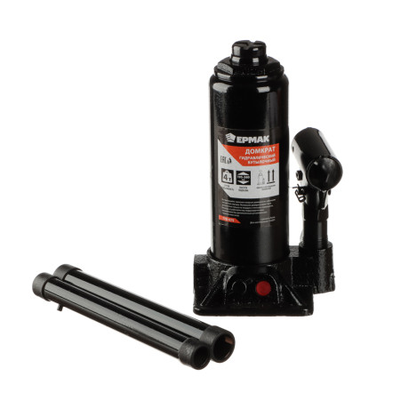 ЕРМАК Домкрат гидравлический бутылочный 4 т, высота подъема 195-380мм