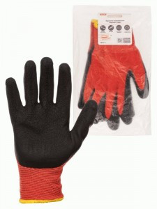 Перчатки полиэфирные "Контакт-Хард", рельефн латекс покр, 8, 15 кл., 56-57 г, 1 пара,TDM SQ1016-0319