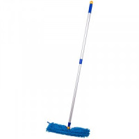 Швабра двусторонняя, алюм. ручка 75-130см, насадка МОП микрофибра 40см, OfficeClean Professional