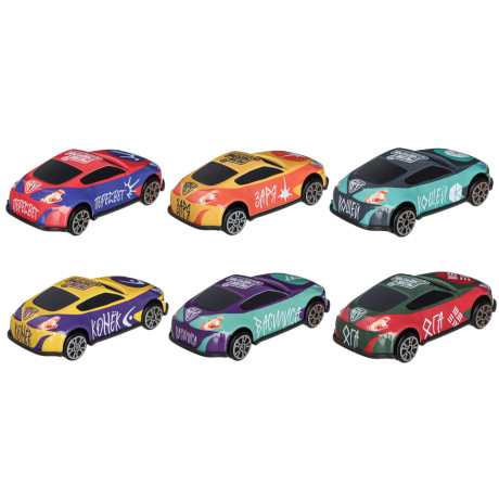 BY Русские Супергерои Машинки Супергероев, набор 6 машинок, ABS, 34,1х13,1х3,3см