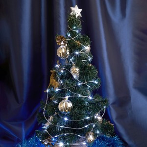 Feron Гирлянда Роса 50LED 5000К, 5м, IP20,  прозрачный шнур 3м, контроллер CL577 48617