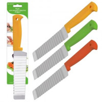 Резак д/овощей и фруктов &quot;Гофре&quot; (кратность 6шт!!!), нерж.сталь, пластик VL53-112 Мультидом