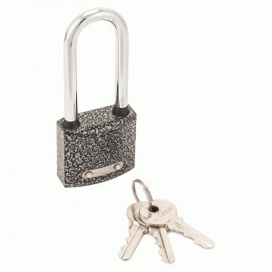 Замок навес Апекс PD-01-38-L-Blister чугун, Ш38*В97мм, уд. дуж d=6мм автомат, 3анг кл,защ.кол (36,6)