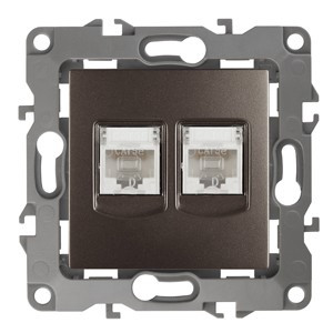 ЭРА 12 мех. роз. комп. СУ 2 мест. RJ45 Бронза, автоклеммы 12-3108-13 0146